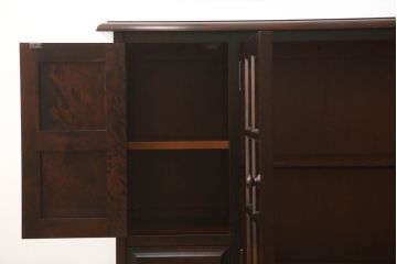 中古　美品　北海道民芸家具　木のあたたかみを感じるサイドボード(収納棚、リビングボード、キャビネット)(R-058062)