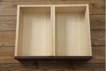 中古　美品　北海道民芸家具　木のあたたかみを感じるサイドボード(収納棚、リビングボード、キャビネット)(R-058062)