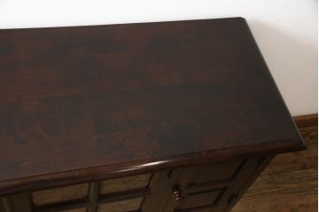 中古　美品　北海道民芸家具　木のあたたかみを感じるサイドボード(収納棚、リビングボード、キャビネット)(R-058062)