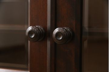 中古　美品　北海道民芸家具　木のあたたかみを感じるサイドボード(収納棚、リビングボード、キャビネット)(R-058062)