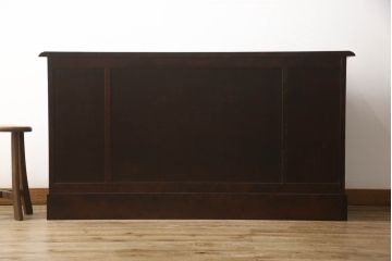 中古　美品　北海道民芸家具　木のあたたかみを感じるサイドボード(収納棚、リビングボード、キャビネット)(R-058062)