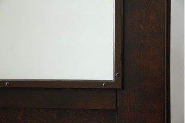 中古　北海道民芸家具　鏡付き　上質な佇まいが格調高いワードローブ　(R-058065)