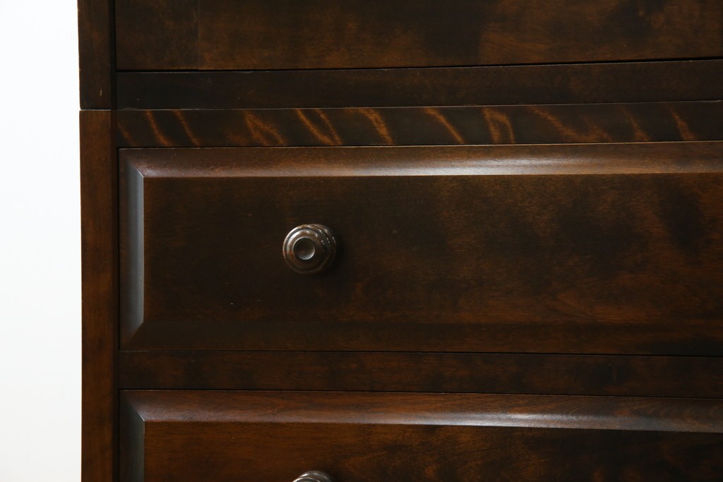 中古　北海道民芸家具　鏡付き　上質な佇まいが格調高いワードローブ　(R-058065)