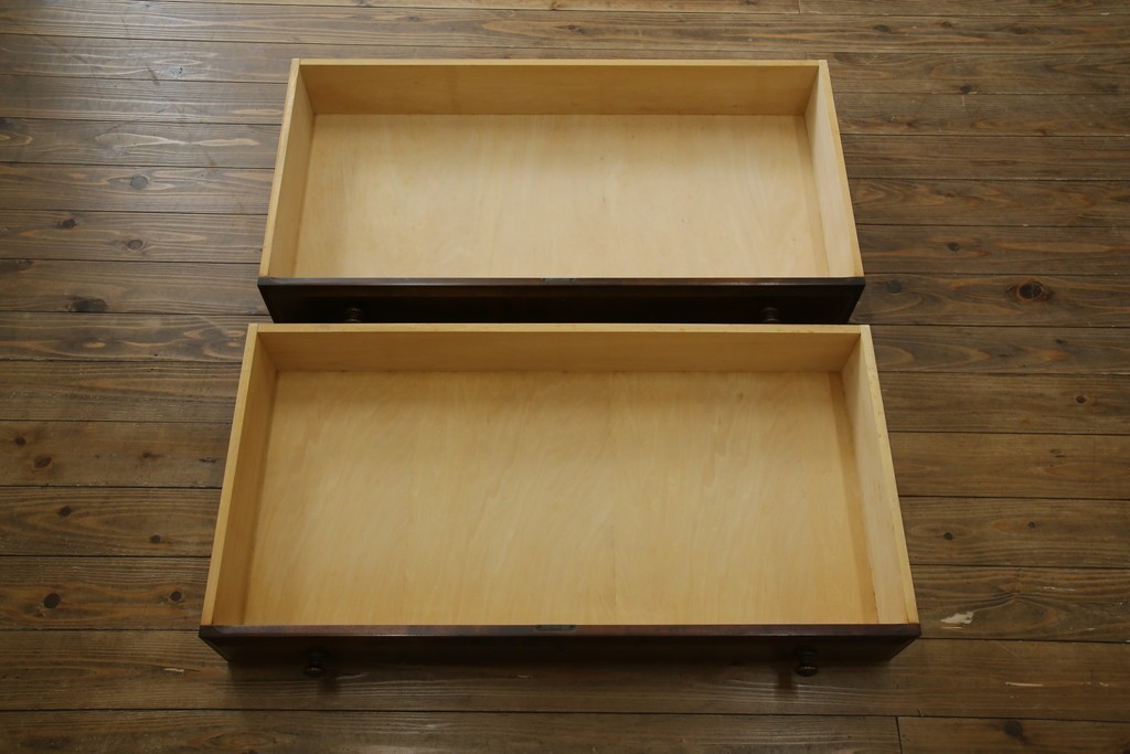 中古　北海道民芸家具　鏡付き　上質な佇まいが格調高いワードローブ　(R-058065)