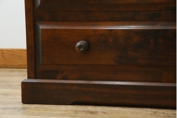 中古　北海道民芸家具　鏡付き　上質な佇まいが格調高いワードローブ　(R-058065)