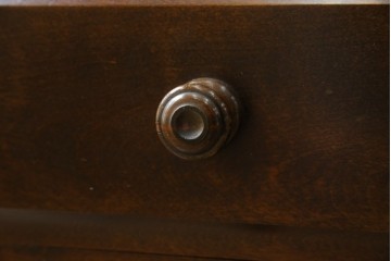 中古　北海道民芸家具　鏡付き　上質な佇まいが格調高いワードローブ　(R-058065)