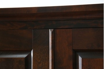 中古　北海道民芸家具　鏡付き　上質な佇まいが格調高いワードローブ　(R-058065)