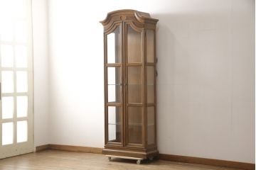 中古　美品　DREXEL HERITAGE(ドレクセルヘリテイジ)　品のある佇まいが魅力的なキュリオケース(定価約62万円)(飾り棚、ガラスケース、ショーケース、キャビネット、陳列棚)(R-058066)