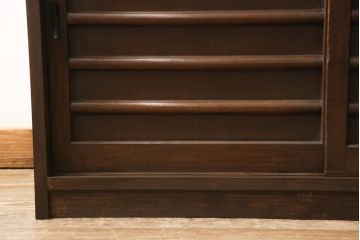 ラフジュ工房オリジナル　古建具リメイク　シンプルなデザインで取り入れやすい収納棚(戸棚、サイドボード、テレビ台)(R-058079)