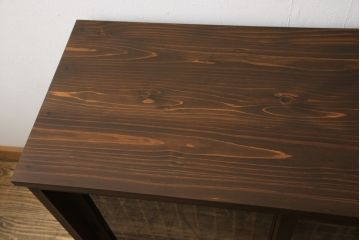 ラフジュ工房オリジナル　古建具リメイク　和モダンなお部屋づくりにオススメの収納棚(戸棚、サイドボード、テレビ台)(R-058080)