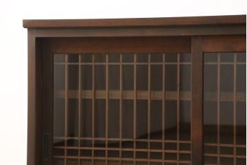 ラフジュ工房オリジナル　古建具リメイク　和モダンなお部屋づくりにオススメの収納棚(戸棚、サイドボード、テレビ台)(R-058080)