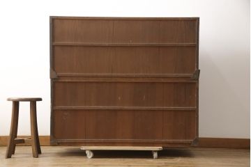和製アンティーク　前面桐材　桜丸金具　品のある佇まいが魅力的な米沢箪笥(和タンス、時代箪笥、収納箪笥、整理タンス、重ね箪笥)(R-058081)