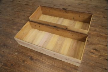和製アンティーク　極上美品　前面栗材　漆のきれいな米沢箪笥・下段(和箪笥、収納箪笥、時代箪笥、引き出し、ローチェスト)(R-058086)