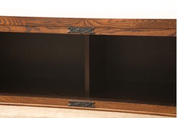 中古　国産　職人手造り　丁寧な仕事ぶりが感じられるテレビ台(テレビボード、ローボード、収納棚、民芸家具)(R-058092)