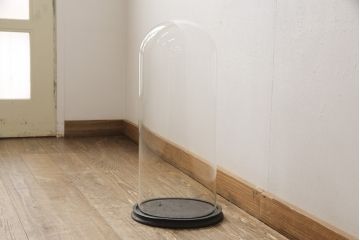 フランスアンティーク　中に入れるもので違った雰囲気を楽しめるガラスドーム(グローブドマリエ、グローブ・ド・マリエ)(R-058105)