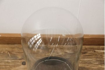 フランスアンティーク　中に入れるもので違った雰囲気を楽しめるガラスドーム(グローブドマリエ、グローブ・ド・マリエ)(R-058105)