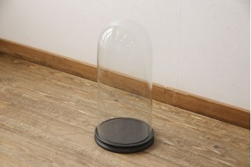 フランスアンティーク　中に入れるもので違った雰囲気を楽しめるガラスドーム(グローブドマリエ、グローブ・ド・マリエ)(R-058106)