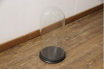 フランスアンティーク　中に入れるもので違った雰囲気を楽しめるガラスドーム(グローブドマリエ、グローブ・ド・マリエ)(R-058106)