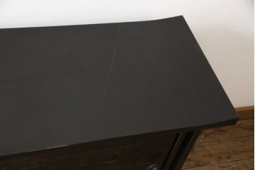 中古　展示未使用品　讃岐塗　本漆絵　モダンな絵柄がお部屋にアクセントを与えるサイドボード(定価約100万円)(収納棚、テレビ台、テレビボード)(R-058107)
