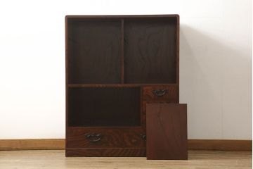 中古　美品　岩谷堂箪笥　No.364　高級感のある和の雰囲気を高める三尺茶箪笥(定価約52万円)(茶棚、収納棚、戸棚)(R-058108)