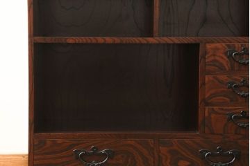 中古　美品　岩谷堂箪笥　No.364　高級感のある和の雰囲気を高める三尺茶箪笥(定価約52万円)(茶棚、収納棚、戸棚)(R-058108)