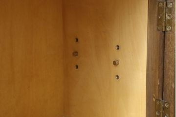 ヴィンテージ　永田良介商店　シンプルで使いやすいサイドキャビネット(ビンテージ、ディスプレイケース、電話台、収納棚)(R-058114)
