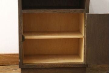 ヴィンテージ　永田良介商店　シンプルで使いやすいサイドキャビネット(ビンテージ、ディスプレイケース、電話台、収納棚)(R-058114)