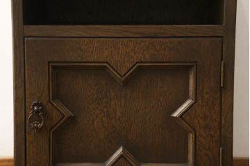 ヴィンテージ　永田良介商店　シンプルで使いやすいサイドキャビネット(ビンテージ、ディスプレイケース、電話台、収納棚)(R-058114)