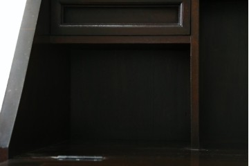 ビンテージ　国産民芸家具　高山デザインのすっきりとした佇まいのビューローブックケース　(R-058117)