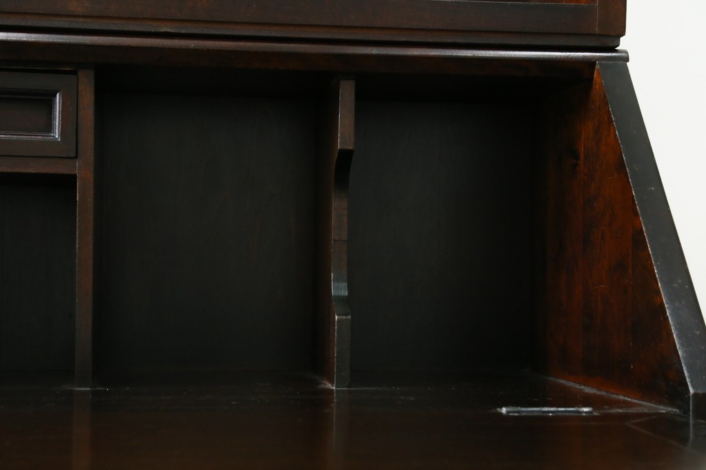 ビンテージ　国産民芸家具　高山デザインのすっきりとした佇まいのビューローブックケース　(R-058117)