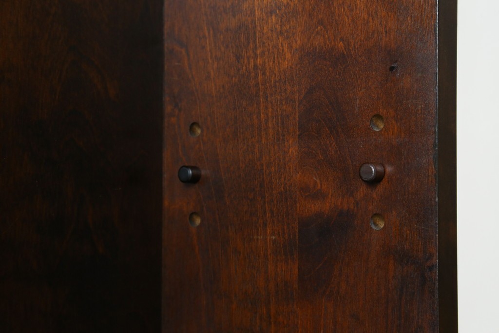 ビンテージ　国産民芸家具　高山デザインのすっきりとした佇まいのビューローブックケース　(R-058117)