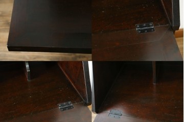 ビンテージ　国産民芸家具　高山デザインのすっきりとした佇まいのビューローブックケース　(R-058117)