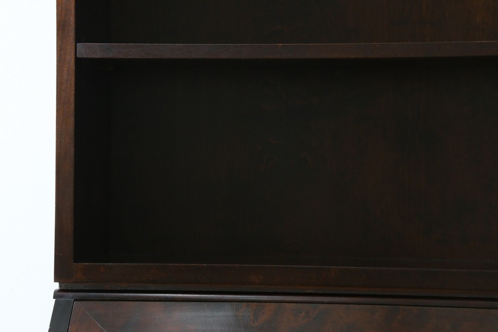 ビンテージ　国産民芸家具　高山デザインのすっきりとした佇まいのビューローブックケース　(R-058117)