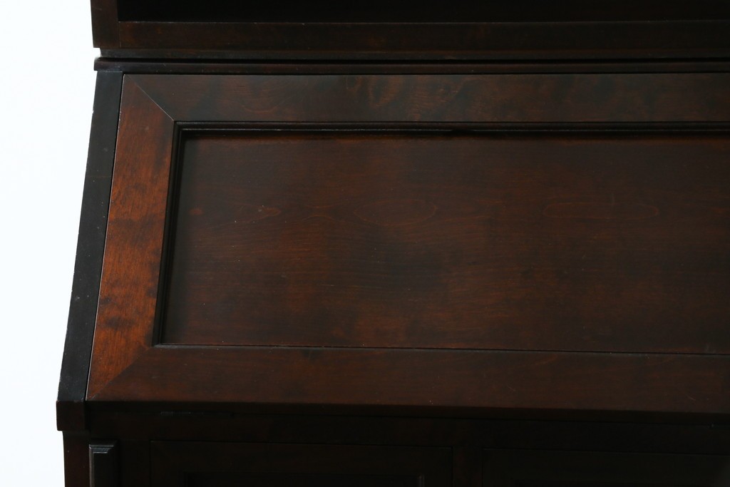 ビンテージ　国産民芸家具　高山デザインのすっきりとした佇まいのビューローブックケース　(R-058117)