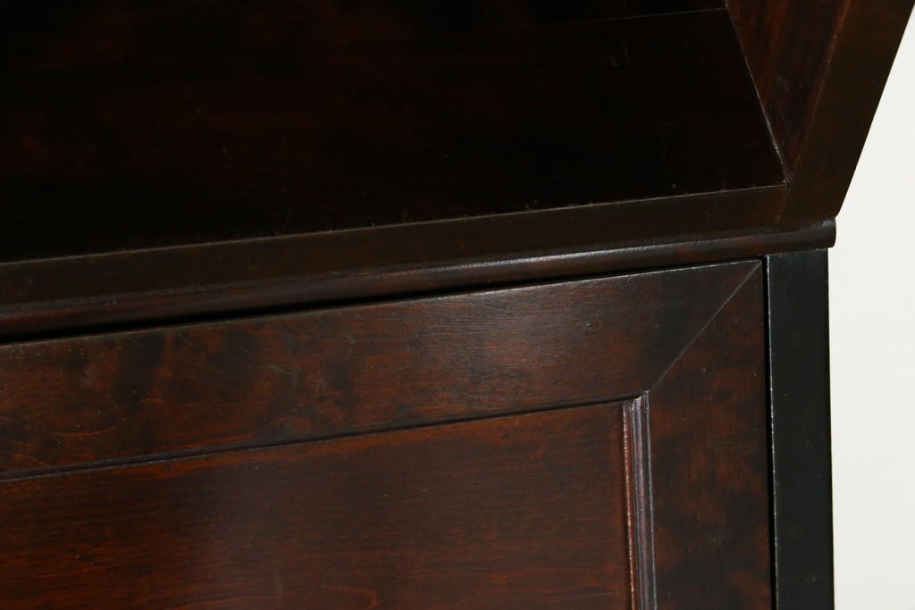 ビンテージ　国産民芸家具　高山デザインのすっきりとした佇まいのビューローブックケース　(R-058117)