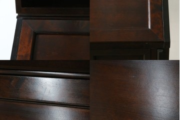 ビンテージ　国産民芸家具　高山デザインのすっきりとした佇まいのビューローブックケース　(R-058117)