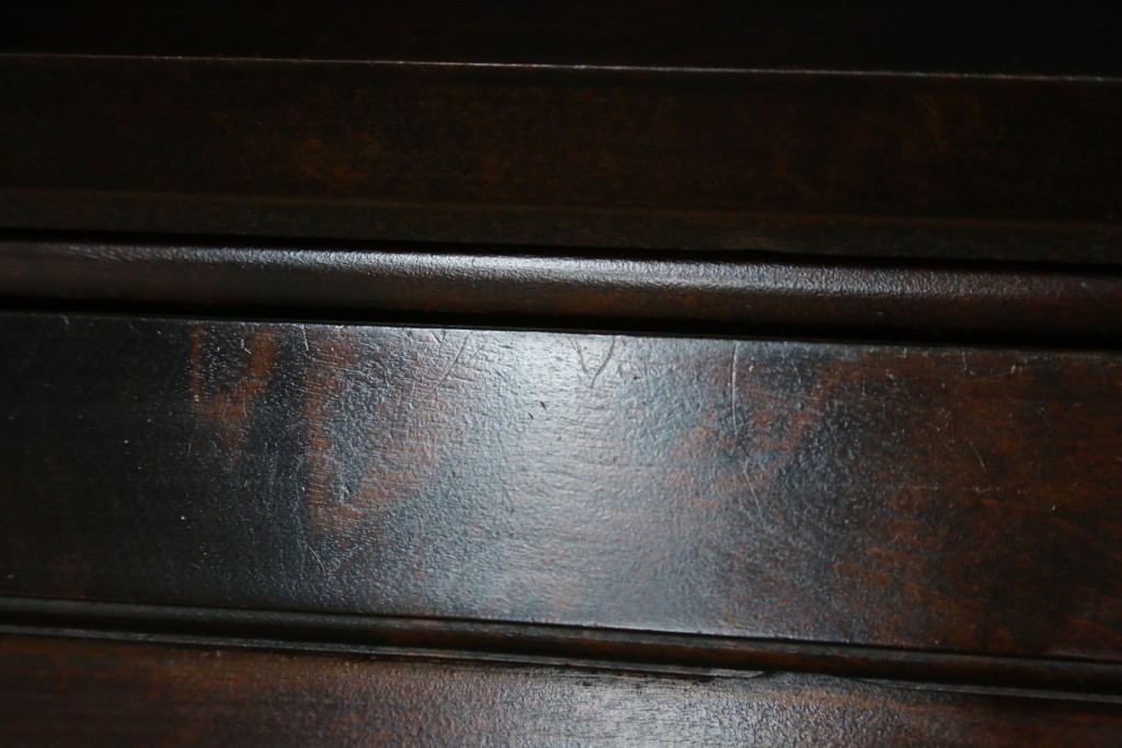 ビンテージ　国産民芸家具　高山デザインのすっきりとした佇まいのビューローブックケース　(R-058117)