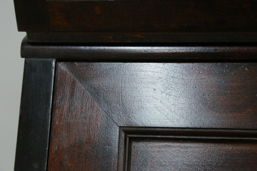 ビンテージ　国産民芸家具　高山デザインのすっきりとした佇まいのビューローブックケース　(R-058117)