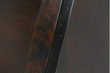 ビンテージ　国産民芸家具　高山デザインのすっきりとした佇まいのビューローブックケース　(R-058117)