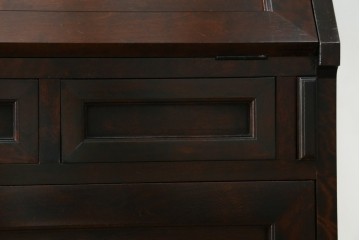 ビンテージ　国産民芸家具　高山デザインのすっきりとした佇まいのビューローブックケース　(R-058117)