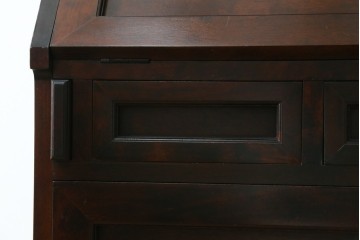 ビンテージ　国産民芸家具　高山デザインのすっきりとした佇まいのビューローブックケース　(R-058117)