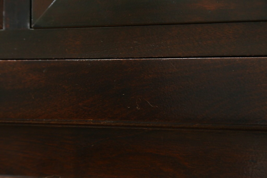 ビンテージ　国産民芸家具　高山デザインのすっきりとした佇まいのビューローブックケース　(R-058117)