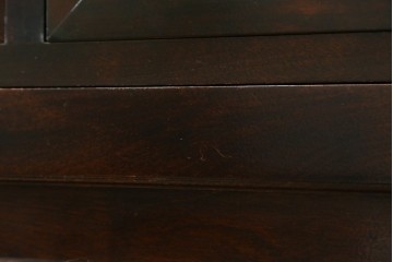 ビンテージ　国産民芸家具　高山デザインのすっきりとした佇まいのビューローブックケース　(R-058117)