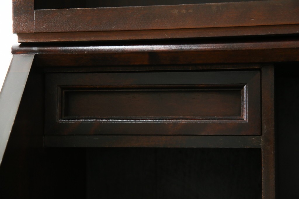 ビンテージ　国産民芸家具　高山デザインのすっきりとした佇まいのビューローブックケース　(R-058118)