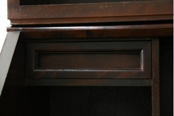 ビンテージ　国産民芸家具　高山デザインのすっきりとした佇まいのビューローブックケース　(R-058118)