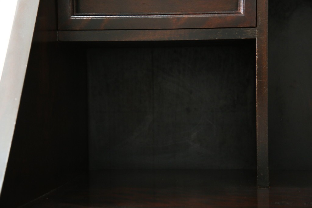 ビンテージ　国産民芸家具　高山デザインのすっきりとした佇まいのビューローブックケース　(R-058118)