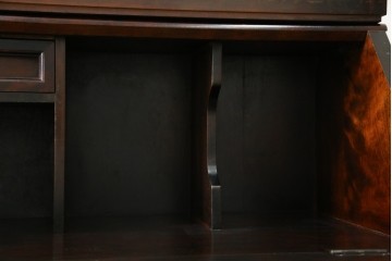 ビンテージ　国産民芸家具　高山デザインのすっきりとした佇まいのビューローブックケース　(R-058118)