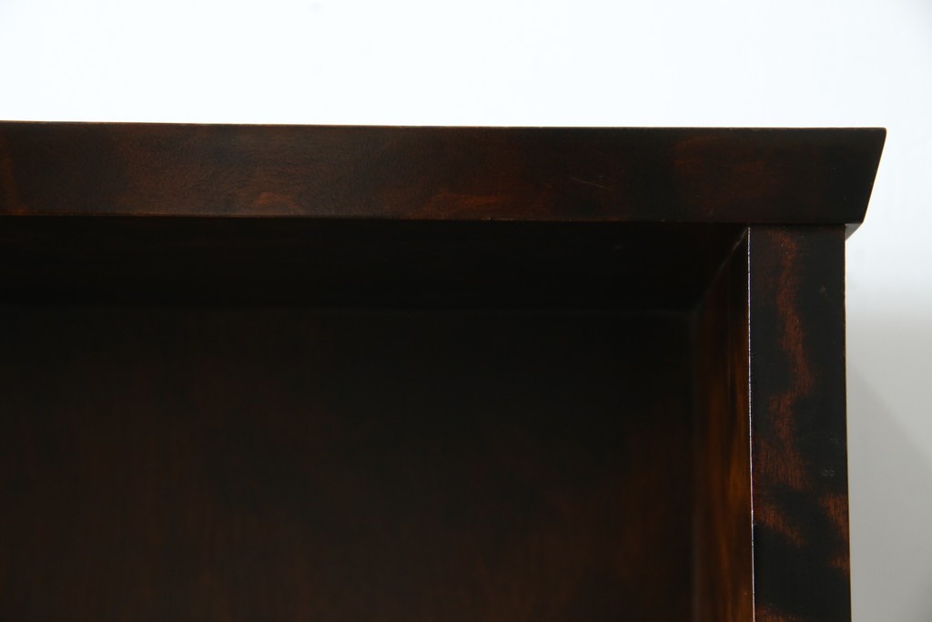 ビンテージ　国産民芸家具　高山デザインのすっきりとした佇まいのビューローブックケース　(R-058118)