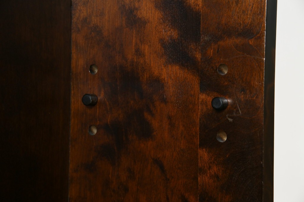 ビンテージ　国産民芸家具　高山デザインのすっきりとした佇まいのビューローブックケース　(R-058118)