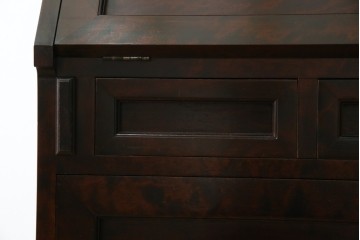 ビンテージ　国産民芸家具　高山デザインのすっきりとした佇まいのビューローブックケース　(R-058118)